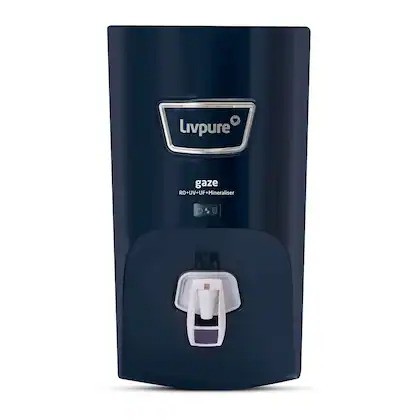 Livpure Gaze 7L RO+UV+UF+Min Water Purifier with 7 Stage Purification Technology, Blue Colour.
